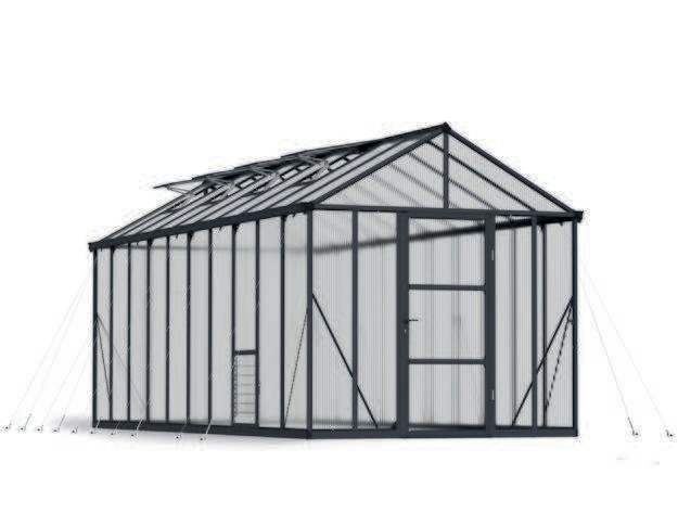 Palram Greenhouses Glory 8x20 Grey Multiwall Cutout