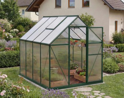 Mythos Gewächshaus 185x247 cm - Grün Aluminiumrahmen mit Polycarbonatplatten