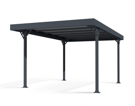 Palma 3 x 5,2 m Carport Bausatz - Graue Konstruktion