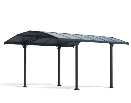 Tucson Gartenpavillon 3.59m x 4.35m, Aluminium Grau