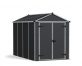 Plastic Shed Rubicon 6 ft. x 10 ft. with Dark Grey Polycarbonate Multiwall & Aluminium Frame