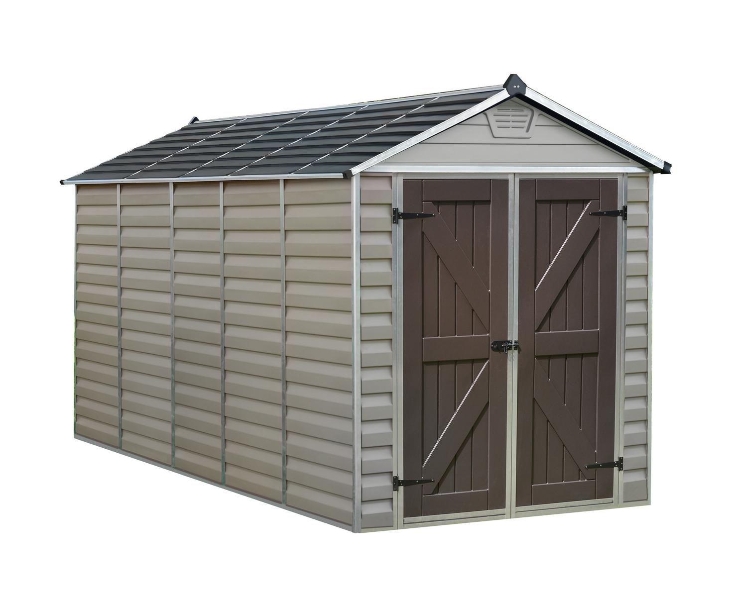 Storage Shed Kit Skylight 6 ft. x 12 ft. Tan Structure