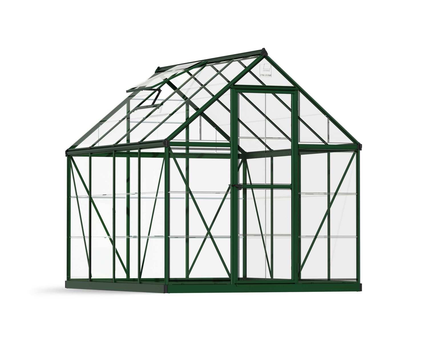 Greenhouses Harmony 6x8 Green Structure & Clear Glazing