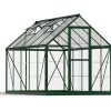 Greenhouse Hybrid 6' x 10' Kit - Green Structure & Hybrid Glazing