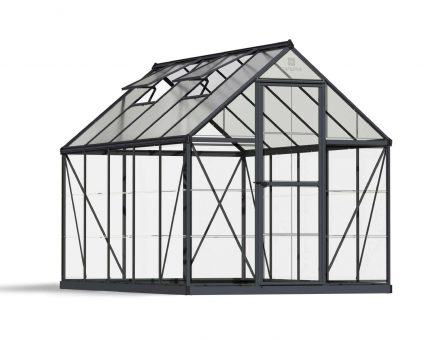 Greenhouse Hybrid 6' x 10' Kit - Grey Structure & Hybrid Glazing