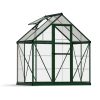 Greenhouse Hybrid 6' x 4' Kit - Green Structure & Hybrid Glazing