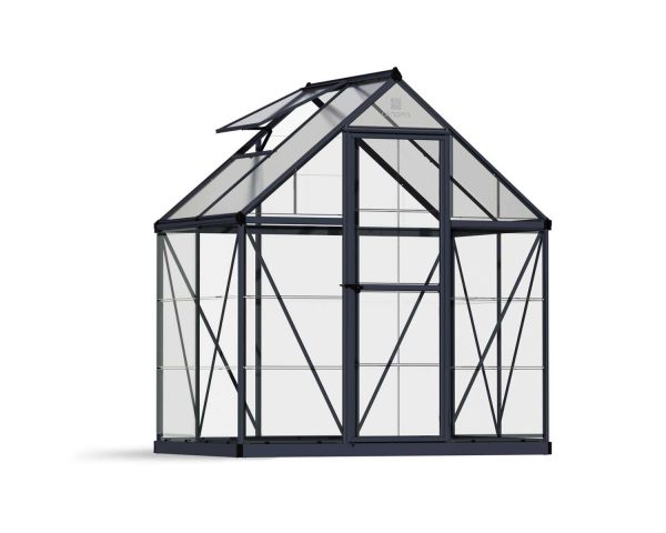 Greenhouse Hybrid 6' x 4' Kit - Grey Structure & Hybrid Glazing