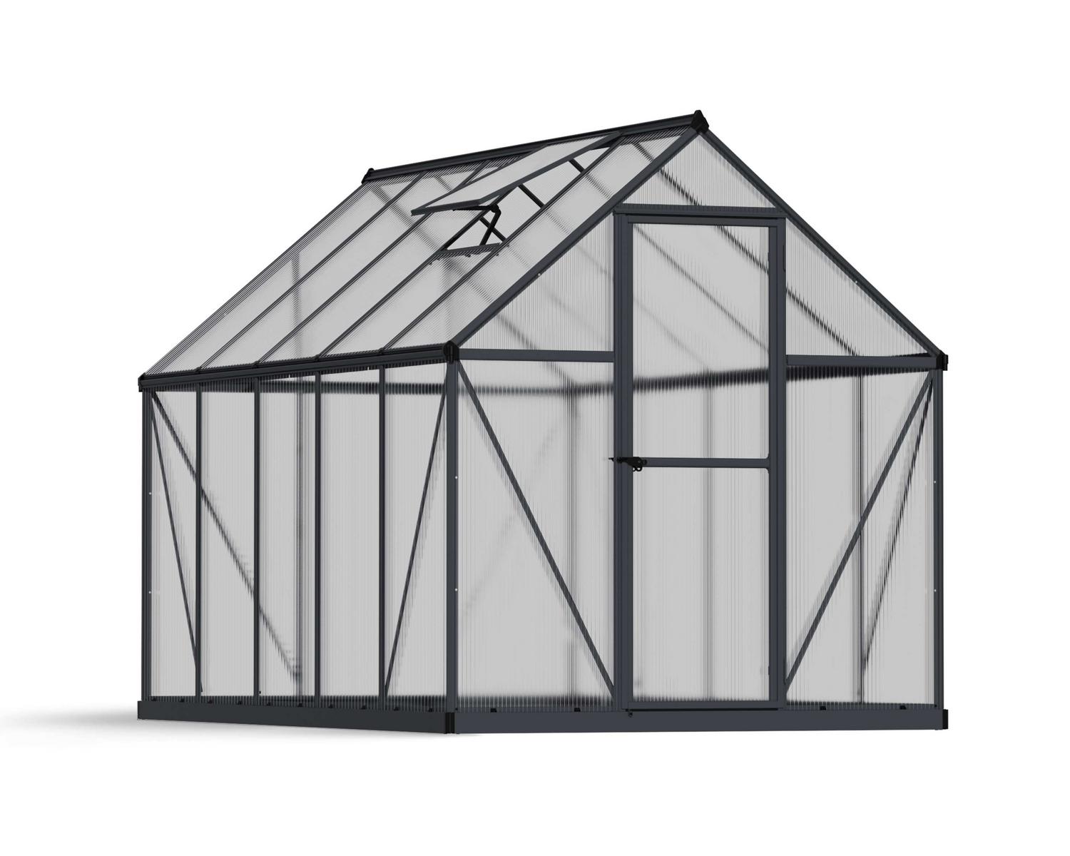 Greenhouses Mythos 6x10 Grey Structure & Multiwall Glazing