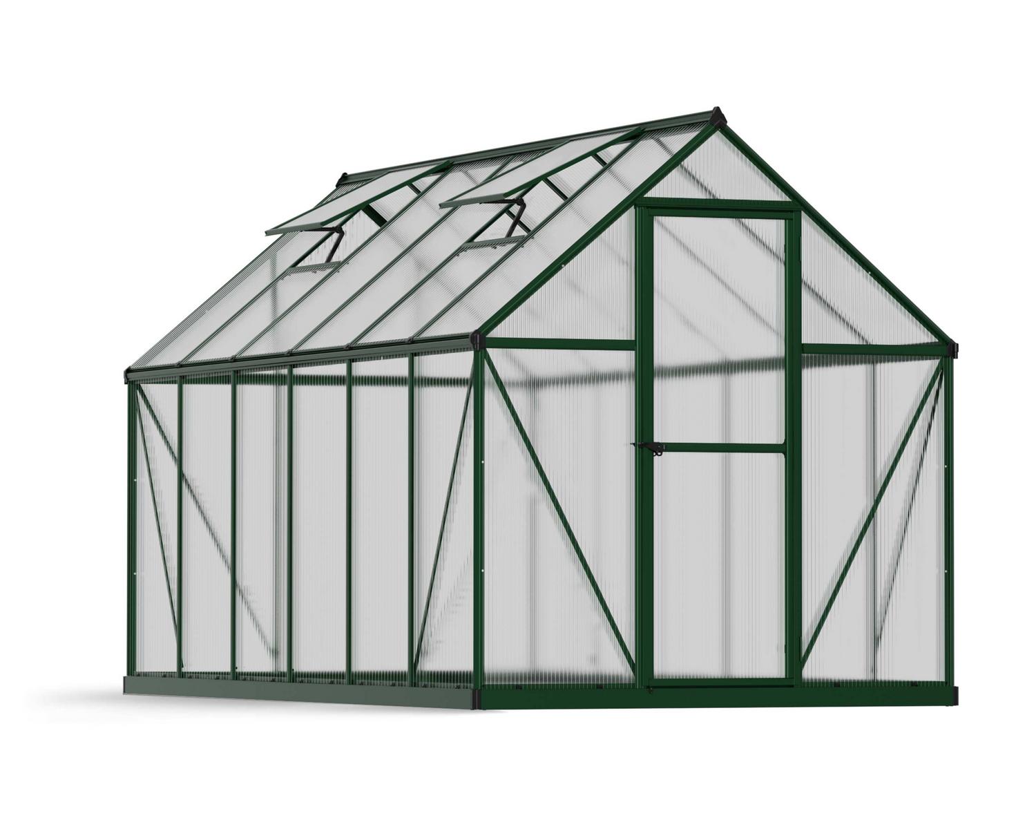 Greenhouses Mythos 6x12 Green Structure & Multiwall Glazing