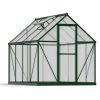 Greenhouses Mythos 6x8 Green Structure & Multiwall Glazing