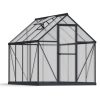 Greenhouses Mythos 6x8 Grey Structure & Multiwall Glazing