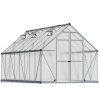 Greenhouse Essence 8' x 16' Kit - Silver Structure & Multiwall Glazing