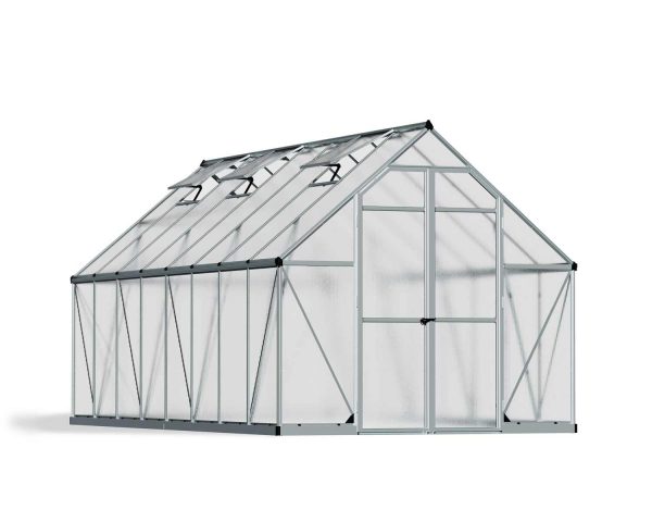 Greenhouse Essence 8' x 16' Kit - Silver Structure & Multiwall Glazing