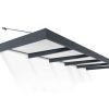 Palram Canopia Door Awnings Sophia XL 4.7x15.5 1.4x4.7 Grey White CutOut
