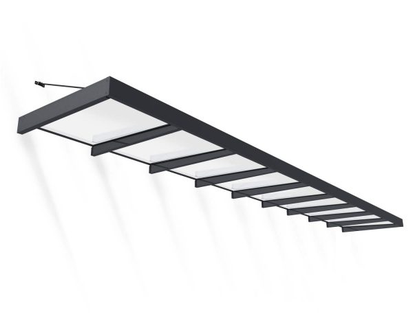 Palram Canopia Door Awnings Sophia XL 4.7x27.9 1.4x8.5 Grey White CutOut