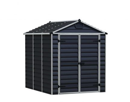 Skylight 6' x 8' Plastic Storage Shed with Midnight Grey Polycarbonate Walls & Aluminium Frame