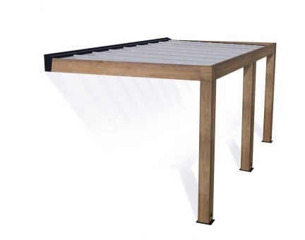 Helsinki Terrassenüberdachung aus Zedernholz 3 x 5.35m - Sonnenschutzpaneele