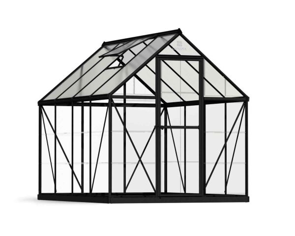 Palram Canopia Greenhouses Hybrid 6x8 Black Clear CutOut 1