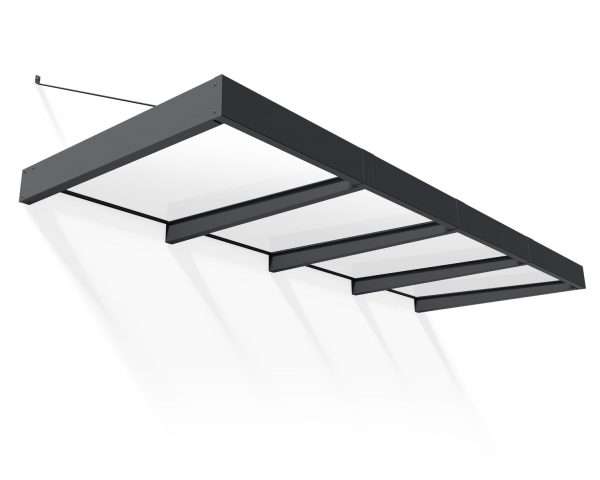 Palram Canopia Door Awnings Sophia XL 4.7x12.5 1.9x3.9 Grey White CutOut