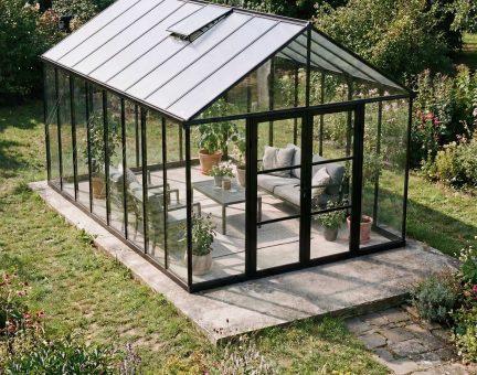 Aria Gewächshaus 608 x 316 cm. - Kristallklares Polycarbonatplatten