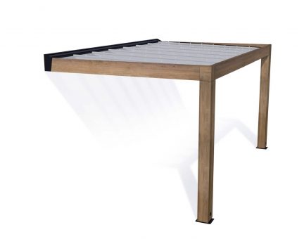 Helsinki Terrassenüberdachung aus Zedernholz 3m x 4.7m - Sonnenschutzpaneele