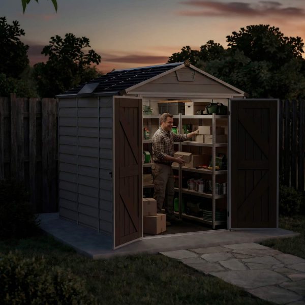 Palram-Canopia_Accessories_SOLAR MOTION SENSOR LED LIGHT 1400LM IP65_Skylight_6x8_Tan_Main_1