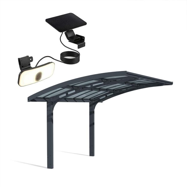 Palram-Canopia_Accessories_SOLAR MOTION SENSOR LED LIGHT 1400LM IP65_Carport_Arizona_10x16_3x5_Breeze_Solar_Grey_CutOut