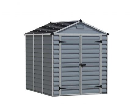 Skylight 6 ft. x 8 ft. Plastic Storage Shed with Grey Polycarbonate Walls & Aluminium Frame