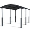 Sleek 12ft x 21ft grey Alpine RV carport featuring a sturdy aluminum frame and polycarbonate roof, offering reliable and lasting protection