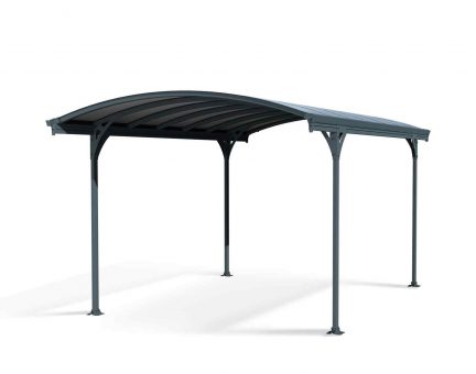 Vitoria Alu Carport 3X5 m Polycarbonat Grau Doppelstegplatten