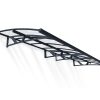 Door Awning Amsterdam 5 ft. x 15 ft Grey Structure & Clear Glazing
