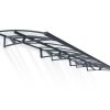 Door Awning Amsterdam 5 ft. x 22 ft Grey Structure & Clear Glazing