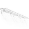 Door Awning Bordeaux 5 ft. x 22 ft White Structure & Clear Glazing
