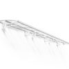 Door Awning Bordeaux 5 ft. x 22 ft White Structure & Clear Glazing