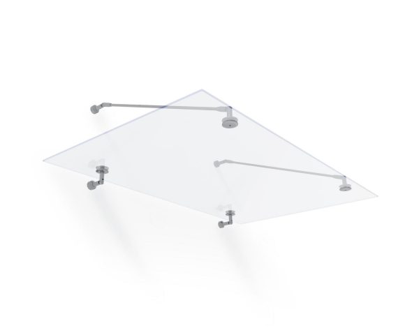 Palram Door Awnings Taurus 1500 Silver Clear CutOut