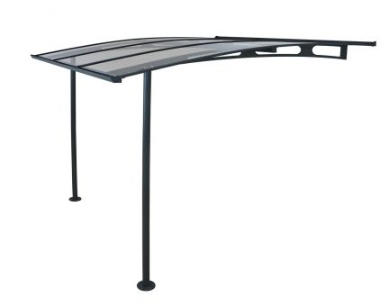 Vega Alu Vordach 200X200X252 cm Grau