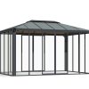 Umschlossener Pavillon Bausatz Ledro 4300 10 ft. x 14 ft. Grey Structure & Hybrid Glazing