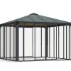 Umschlossener Pavillon Bausatz Ledro 3600 12 ft. x 12 ft. Grey Structure & Hybrid Glazing