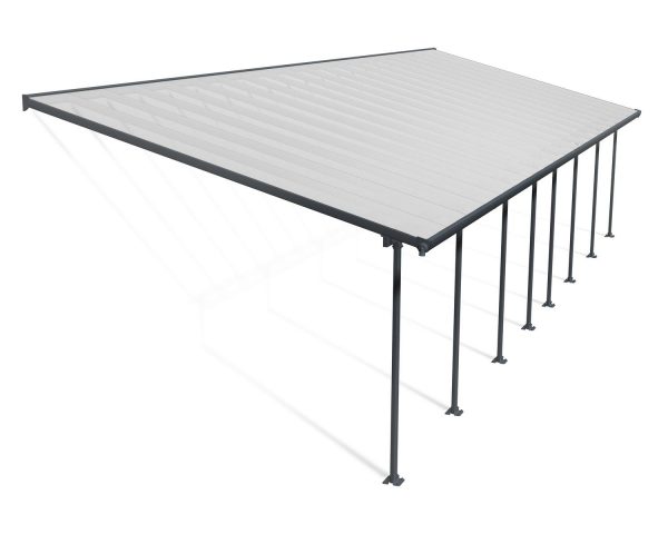 Palram Canopia Patio Covers Feria 13x40 4x12 Grey Clear CutOut (1)