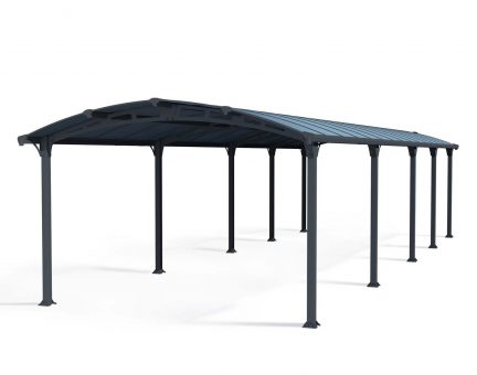 Arcadia Alu Carport 3.6X8.6 m Polycarbonat Grau