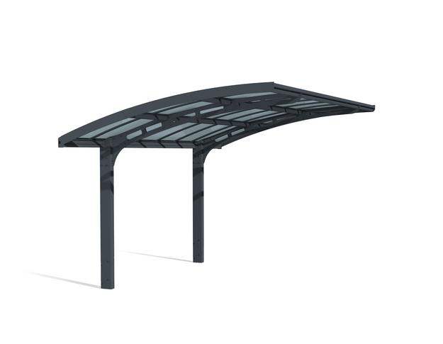 Single Carport Kit Arizona10 ft. x 16 ft. Grey Structure