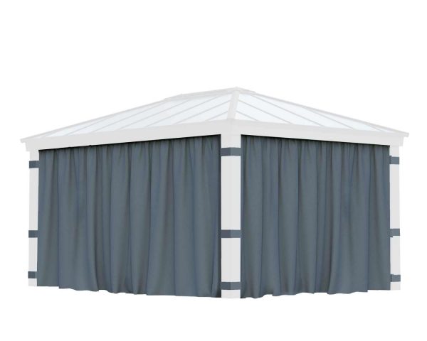 Palram Garden Gazebos Dallas 4900 Curtains Set Cutout 1