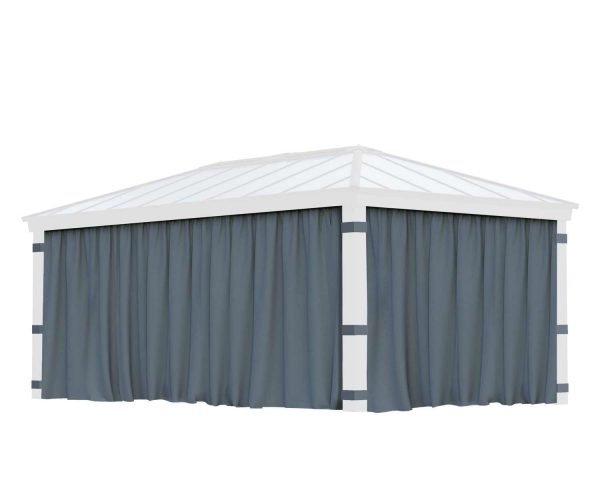 Palram Garden Gazebos Dallas 6100 Curtains Set Cutout 1