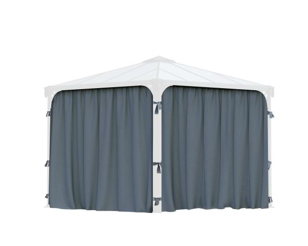 Palram Garden Gazebos Palermo 3000 Curtains Set Cutout