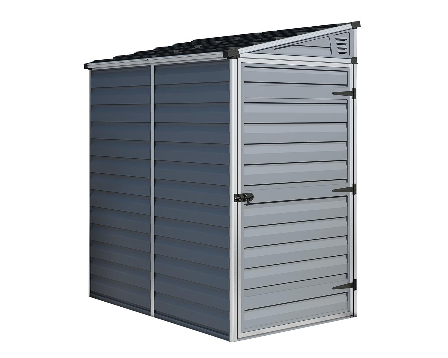 Storage Shed Kit Pent 4 ft. x 6 ft. Grey Structure