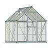 Greenhouse Hybrid 6' x 6' Kit - Silver Structure & Hybrid Glazing