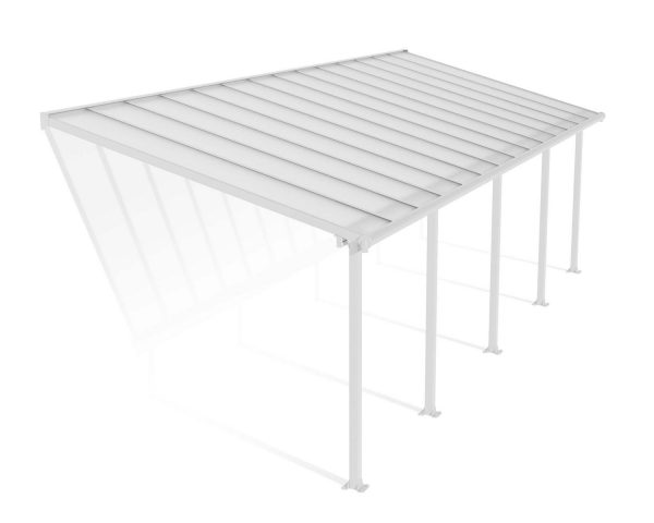 Palram Patio Covers Olympia 3x8.50 White Clear Cutout