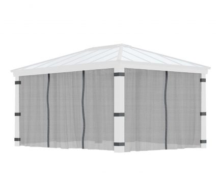 Netzset für Gartenpavillon Dallas 4.3X5 m Schwarz