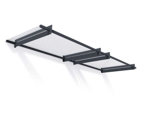 Palram Canopia Door Awnings Nancy 3x10 1x3 Grey CutOut 1