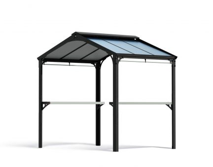 Austin BBQ Alu Pavillon Polycarbonat 2.4X1.8 m - Schwarz